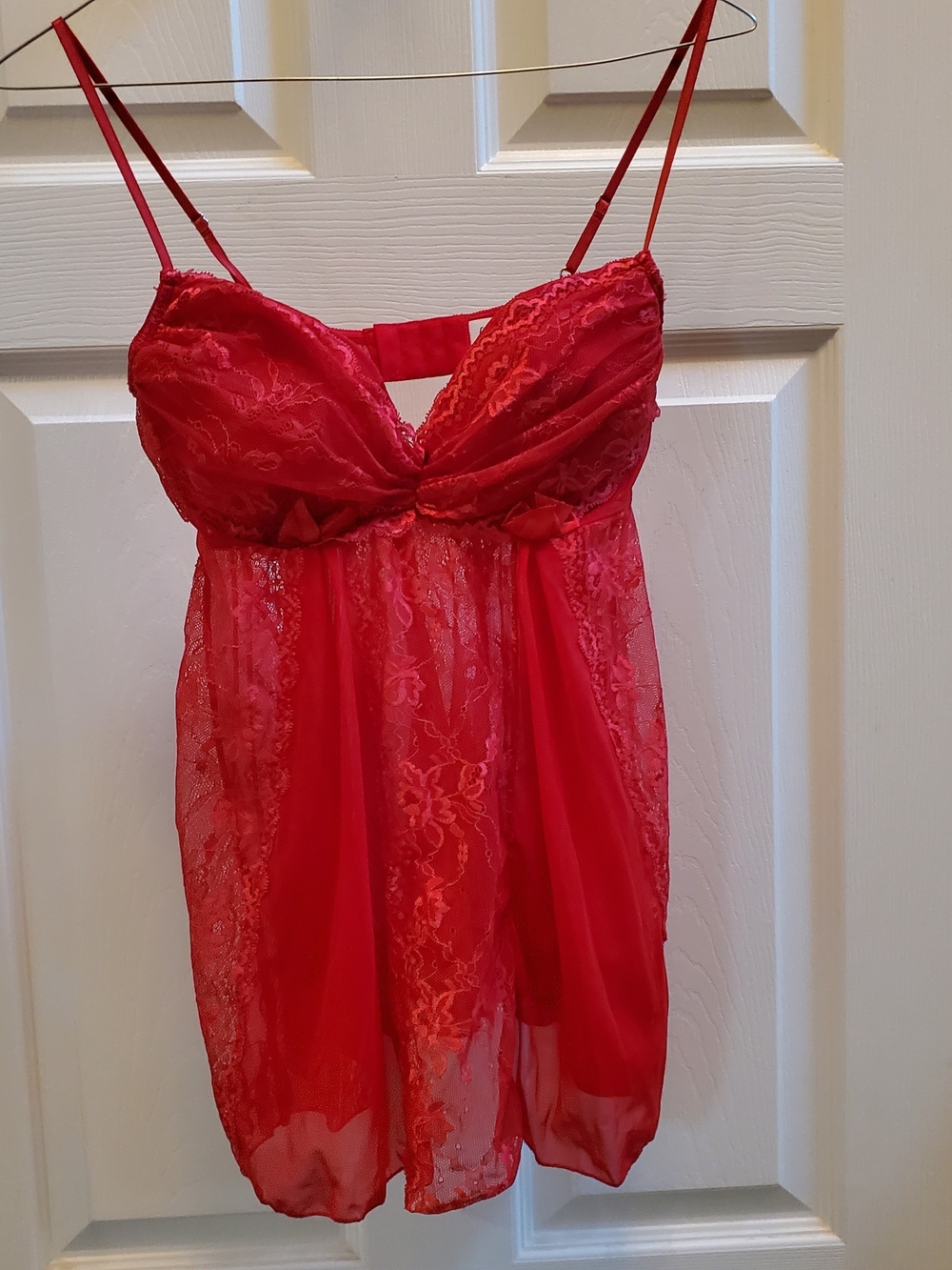 Frederick's of Hollywood Red Lace Babydoll. Size M